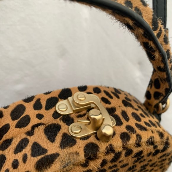 NWOT Anthropologie Calfskin Leopard Print Bag - Picture 7 of 7